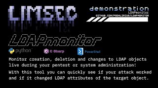 DEMO: Using p0dalirius LDAPmonitor to monitor LDAP live for pentesting.