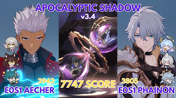 E0S1 Archer (1 cost) & E0S1 Phainon 7747 score | Apocalyptic Shadow 4 | Honkai: Star Rail v3.4