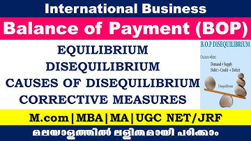 Balance of Payment-BOP 2| Equilibrium |Disequilibrium| causes| Corrective measures|Mcom|MBAUGC NET