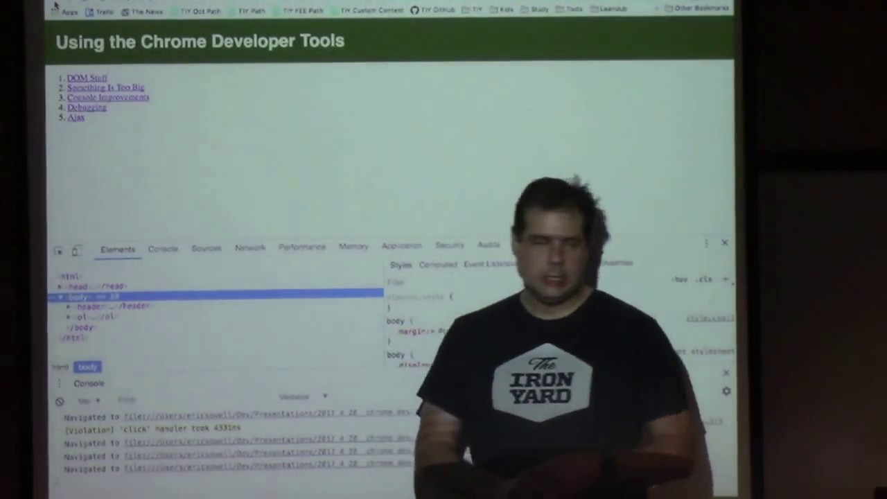 Using the Chrome Developer Tools - Eric Sowell