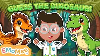 Guess The Dinosaur Challenge 🦖 | Dinosaur Cartoon | Fun Learning Game for Kids | EMoMee