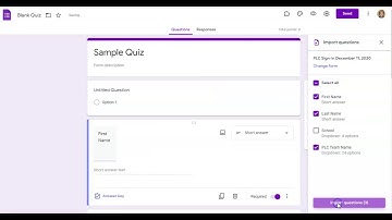 Google Forms Importing Questions