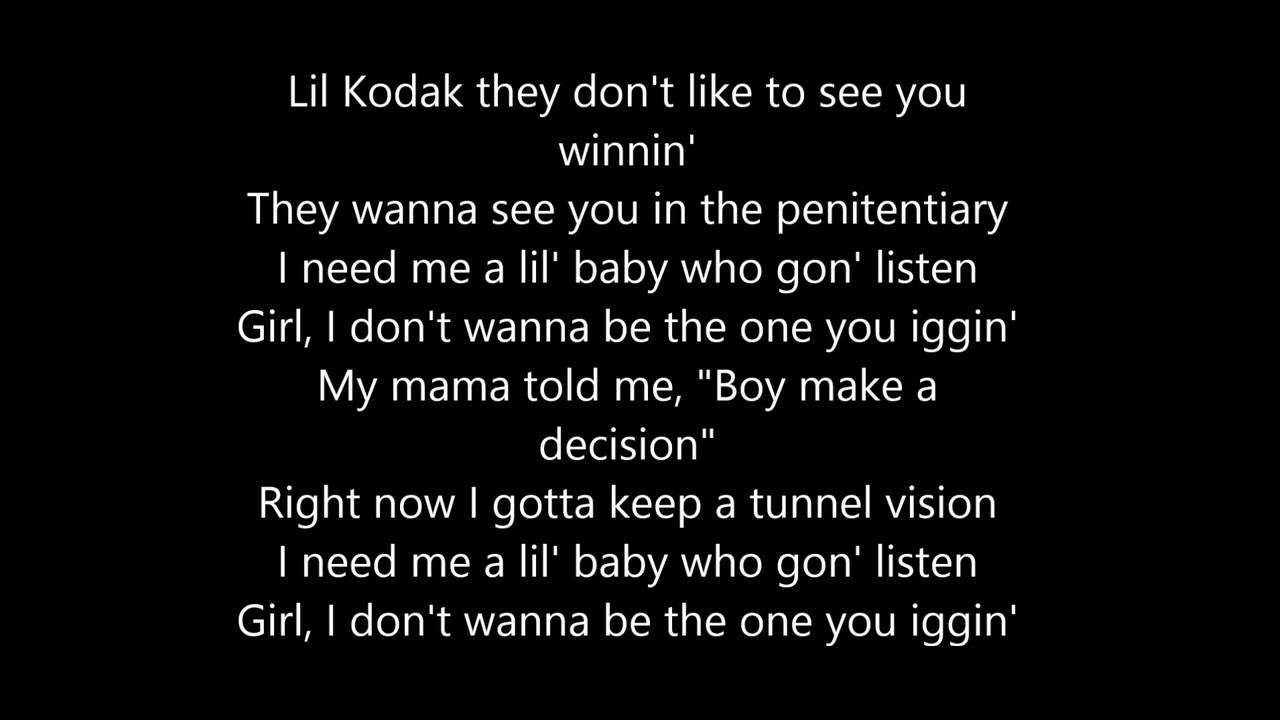 Kodak Black lyric