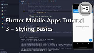 Flutter Tutorial - 3 - Styling Basics