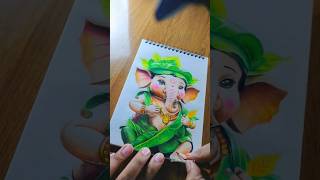 Bal👶 Ganesha🌸 Drawing Using Colour Pencil || Ganpati Bappa Morya #viral #viralshorts #shorts