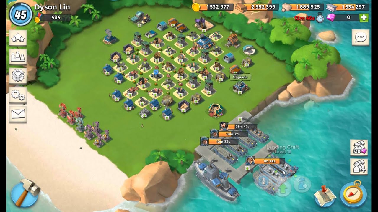 boom beach landing craft highest level