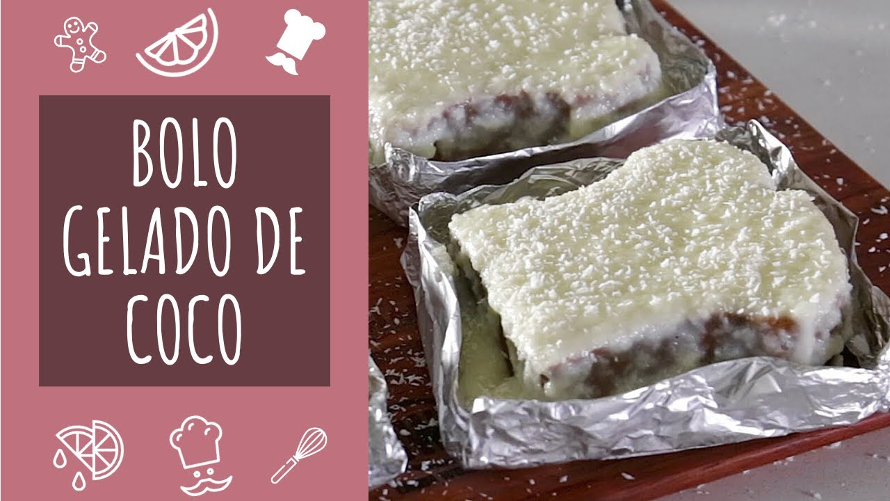 Bolo gelado de coco (em fatias)