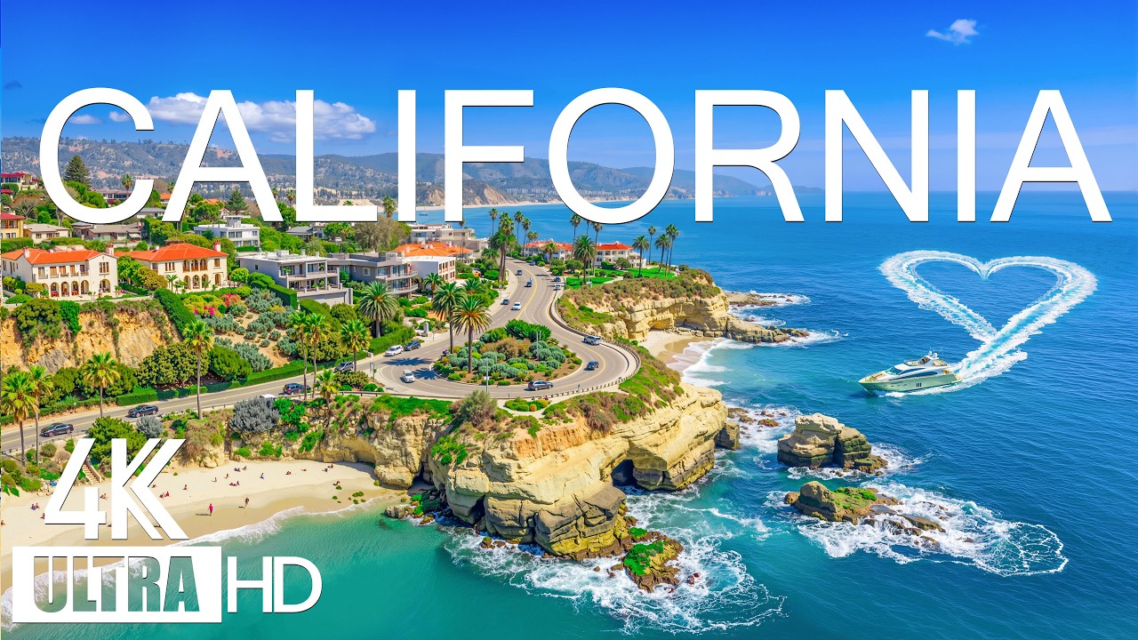 California 4K Drone Footage | Scenic Coastal Drive, Dramatic Ocean Bluffs, Luxury Seaside Living