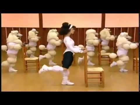 Poodle Exercise With Humans ft. Olivia Newton John
