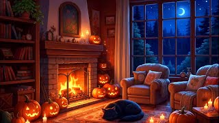 Lofi Fireplace 🔥 Cozy Wooden Cabin with Rainfall Sounds for Relaxation &amp; Sleep