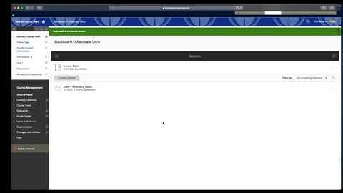 Creating Blackboard Collaborate Sessions