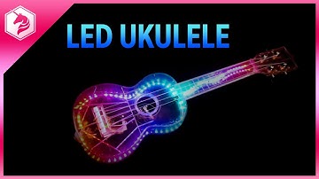 LED Ukulele Tutorial with DIY Animated Lights and Sound Reactive Mode #adafruit