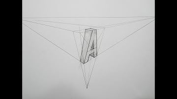How To Draw a 3D Letter in 3 Point Perspective