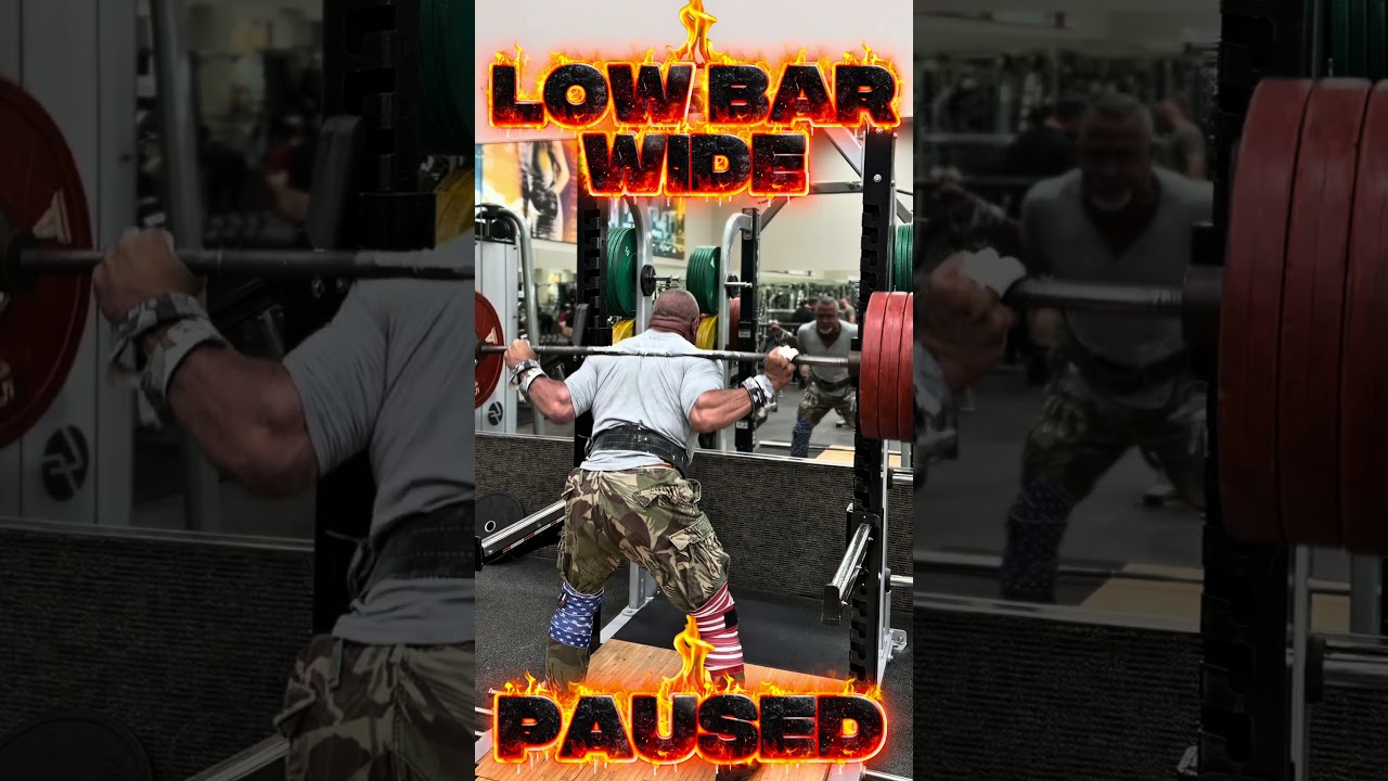LOW BAR WIDE STANCE PAUSED SQUATS #workout #motivation #muscle #workouttips #exercise