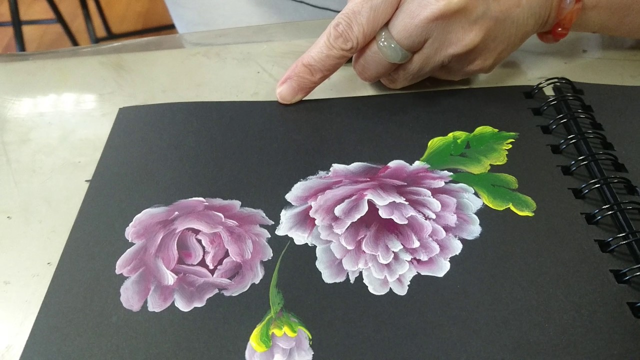 蕭婉如老師教畫牡丹花 Youtube
