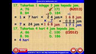 MATEMATIK UPSR MASA DAN WAKTU