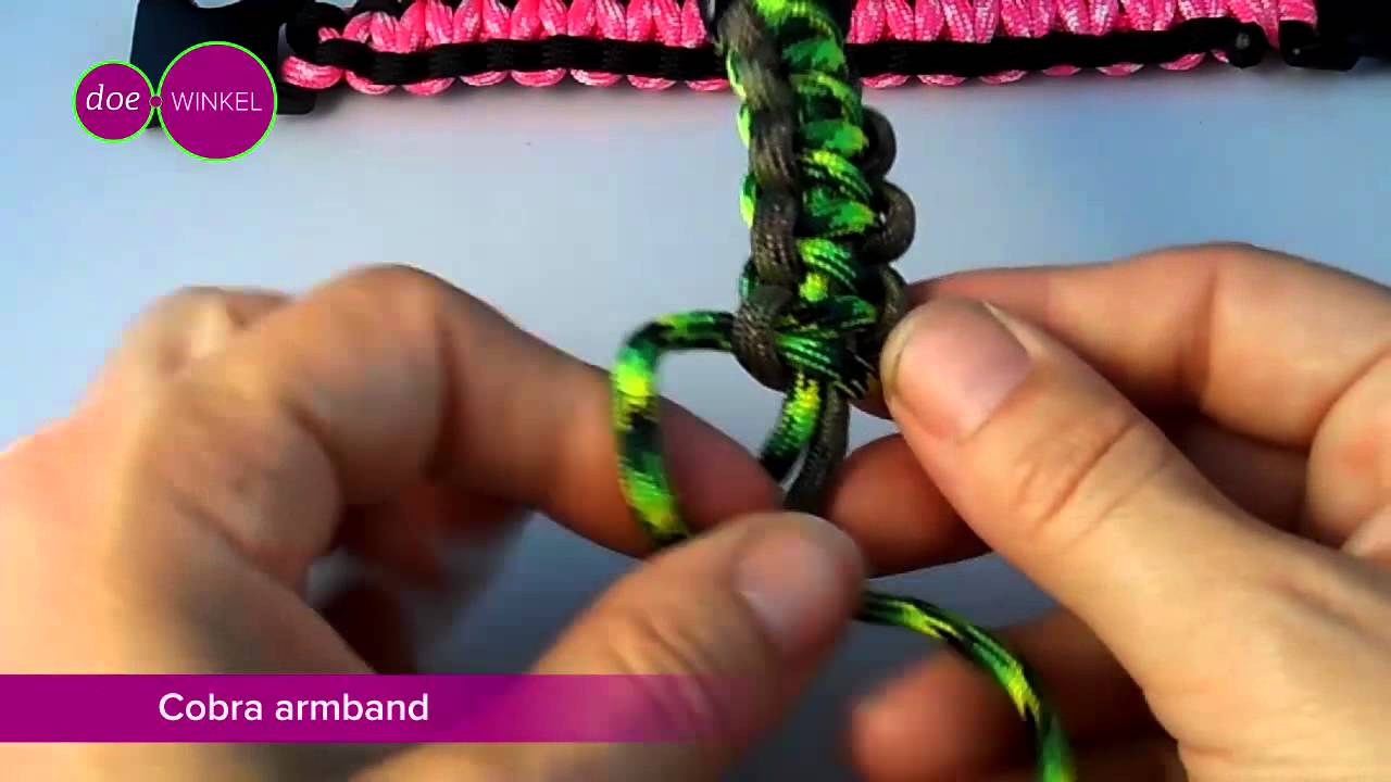 Hedendaags Cobra Armband Paracord NL, Nederlands - YouTube LJ-56