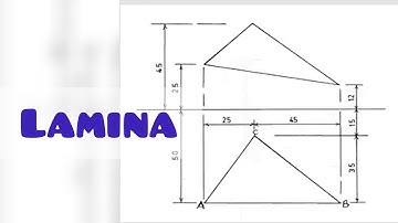 LAMINA OF A TRIANGLE in | Technical drawing | Engineering drawing