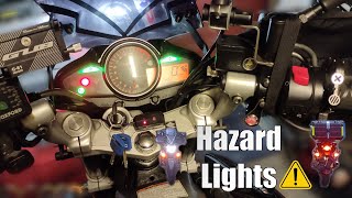 Motorcycle Hazard Light Switch Install GW250 Suzuki Inazuma