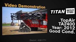TopAir TA2400 - 132 ft, 2400 gal, Tracks, Boom Height Sprayer-Pull Type Sold on ELS!