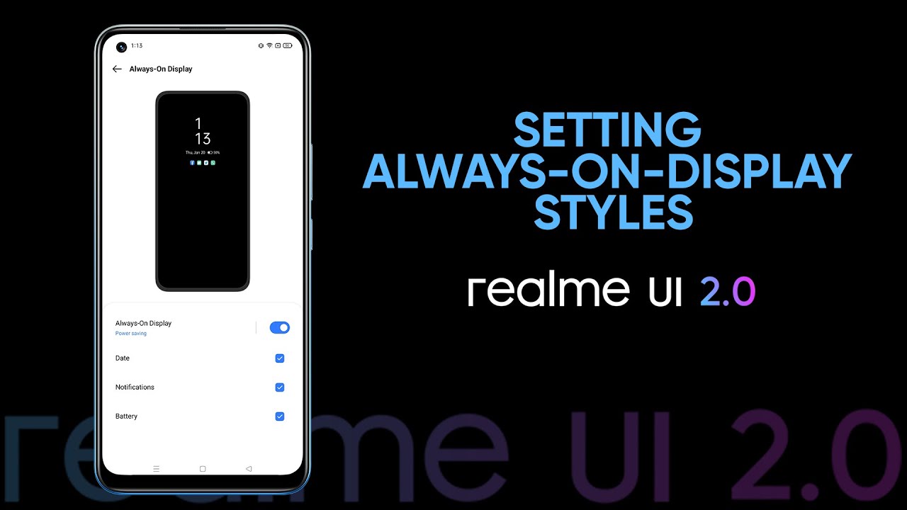 realme UI 2.0 | Setting Always-On-Display Styles (Available on select realme smartphones only!)