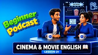 How to Buy Movie Tickets in English for Beginners | Super Slow A1 Lesson (Mini podcast zone)
