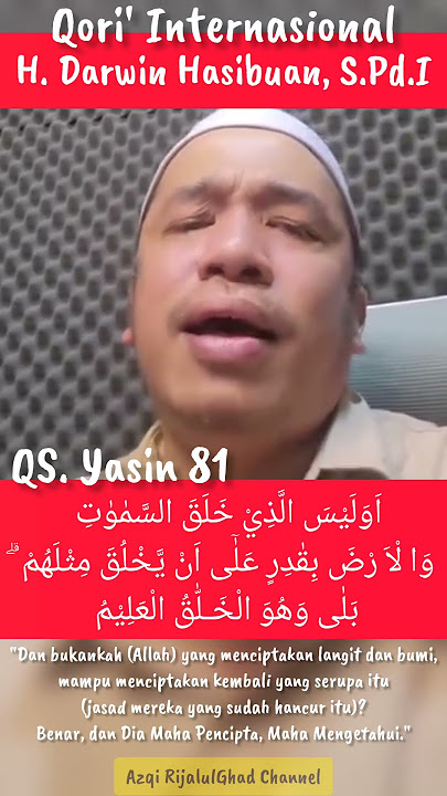QS. Yasin 81 | Qori' Internasional | H. Darwin Hasibuan, S.Pd.I #tilawahmerdu #qoriinternational