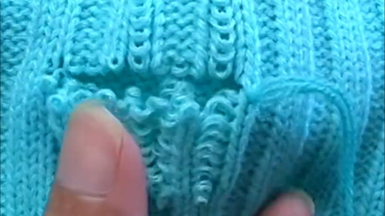 How to Invisibly Repair a Hole in a Knitted Sweater at Home - YouTube