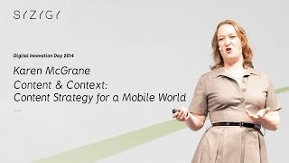 Content Context Content Strategy for a Mobile World Karen McGrane Bond Art Science