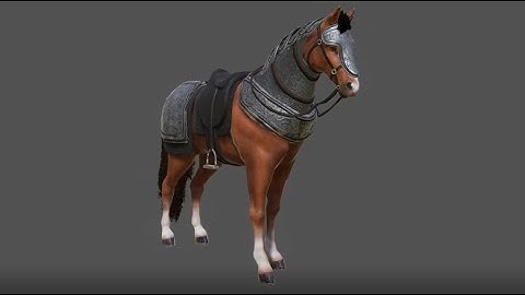 New horse idle animation render