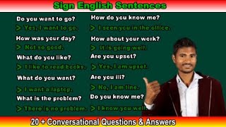 Sign English Sentences - ISL || Conversational Question & Answers-3