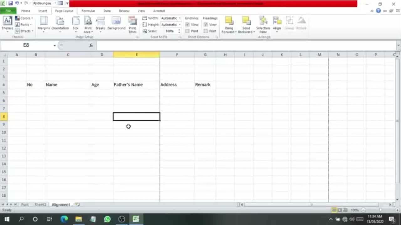 Basic Excel|Lesson_3|Margins_Orientation_Size - YouTube