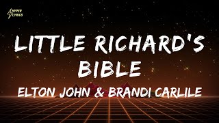 🔊 Elton John & Brandi Carlile - Little Richard's Bible (⚡️HYPER LYRICS) (2025)