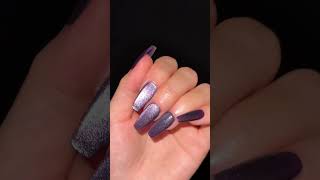 Simple but Unique Violet Cat Eye Gel Nail Tutorial💜💅 #rosalind #nails #naildesign #nailinspo