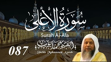 087 سورة الأعلى كاملة _ الشيخ محمد أيوب  | Suratul Ala Complete _ Sheikh Mohammed Ayoub