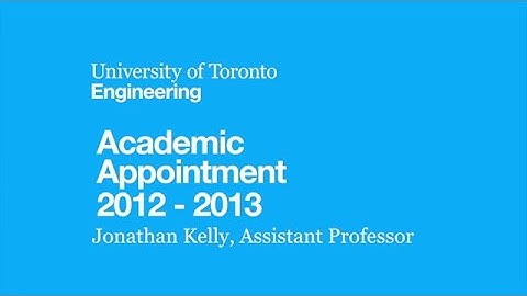 Academic Appointments 2012-2013: Jonathan Kelly