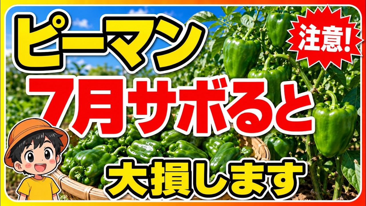 ピーマン7月の作業の動画サムネイル