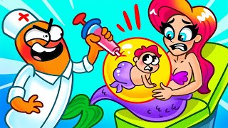 Mermaid Having A Baby  Crazy Pregnancy Storries  Cartoon by Avocadoo