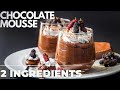 2 ingredients chocolate mousse made in 5 minutes quick desserts
