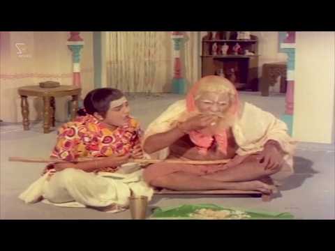 Dwarakish Steals Old Man's Food Back To Back Non Stop Comedy Scenes | Bhaktha Kumbara Kannada Movie