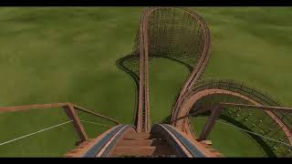 Can AI create a rollercoaster? - No Limits 2 - Wooden AI coaster (onride)