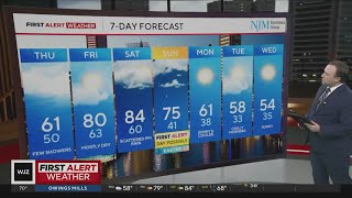 Storms move into Maryland Wednesday evening