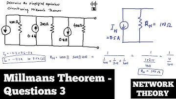 Millmans Theorem | Questions 3 | Network Theorems | Network Theory