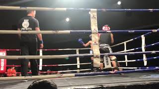 74 year old man fight 36 year old man in kickboxing match - Round 1
