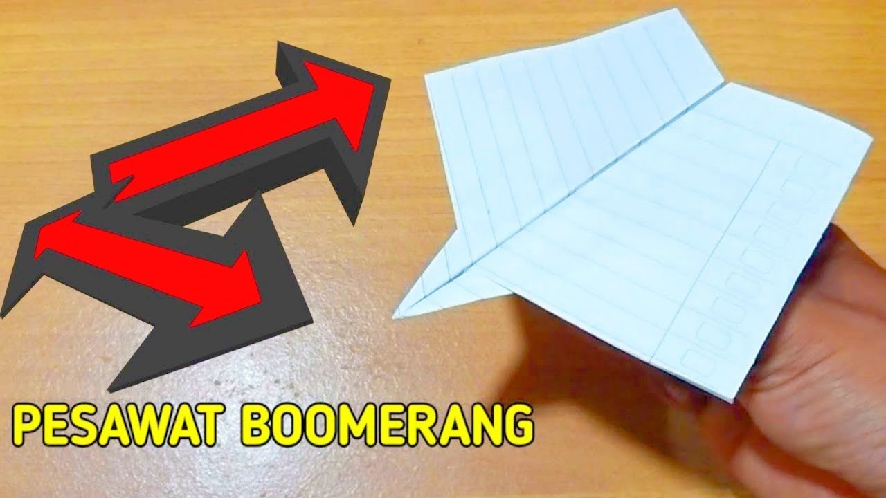 Origami, Cara Buat Pesawat Bumerang, Boomerang Paper Plane YouTube