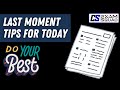 Last Moment Tips for All My Warriors 💪 | Wishing You the Best for Your Exam 🍀 | Dec 2024 Exam 📚