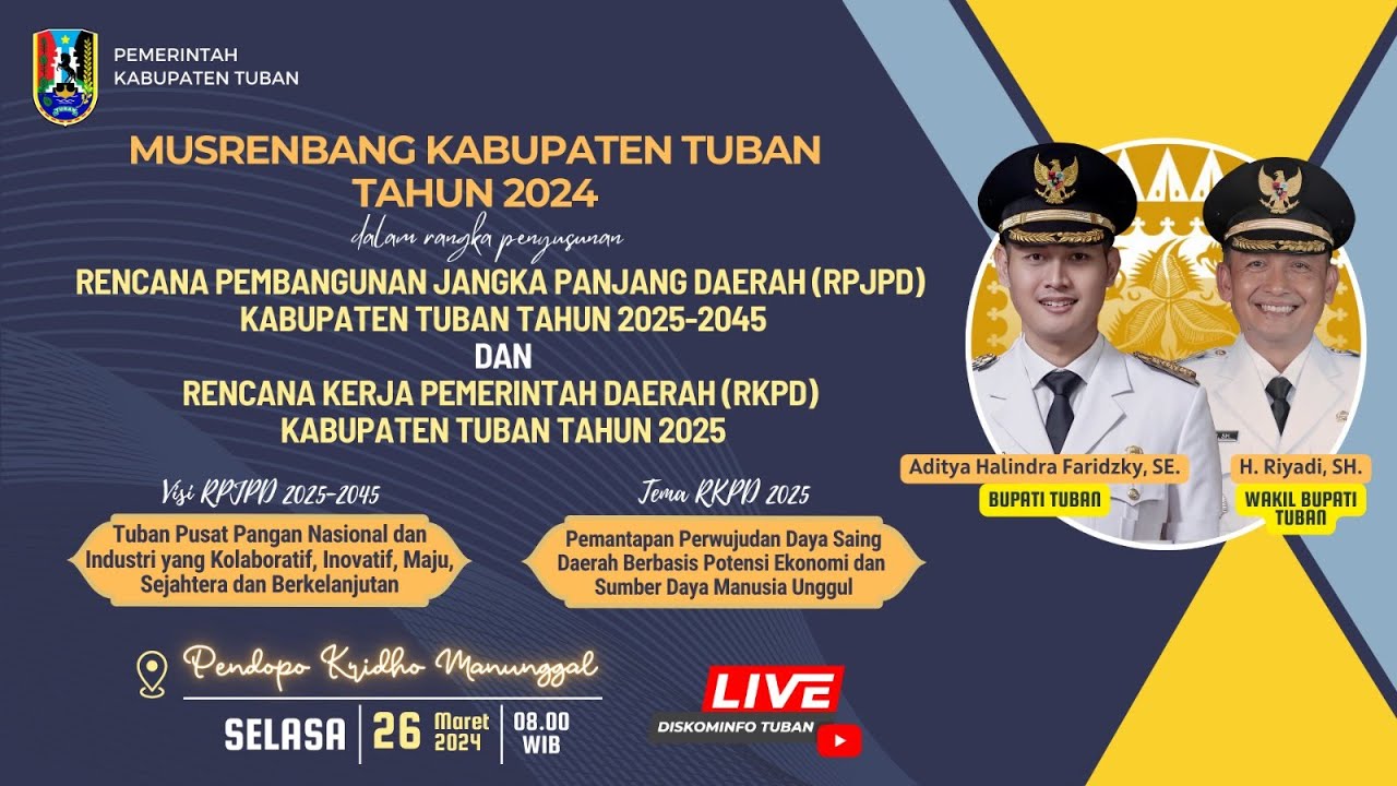 [LIVE] : MUSRENBANG KABUPATEN TUBAN TAHUN 2024