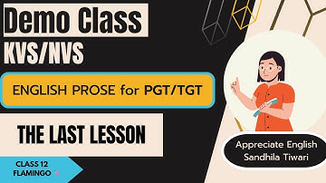 Demo Teaching Prose||Prose Teaching||KVS||NVS ||English Prose DEMO for PGT/TGT||for Classes 6 to 12