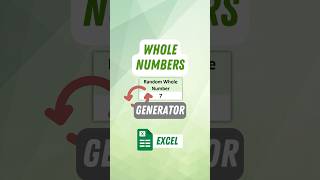 How to Generate Random Whole Numbers in Excel