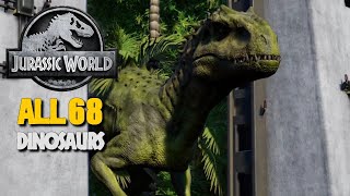 All 68 Dinosaurs - Jurassic World Evolution (4K 60FPS)